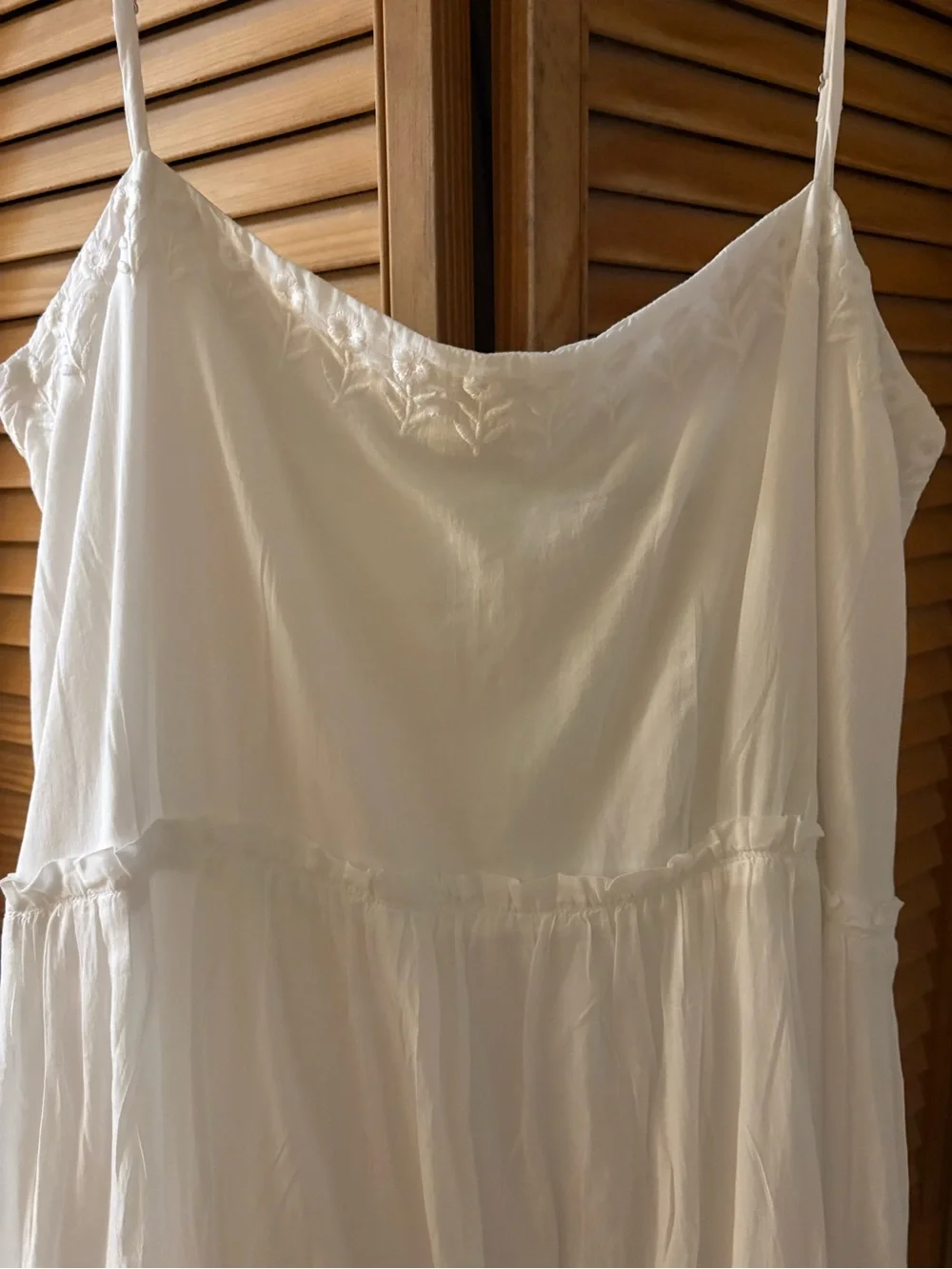 J. Crew White Eyelet Tiered Midi Dress